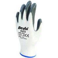 Beybi PN72 Polyester Astarlı Gri Nitril İş Eldiveni