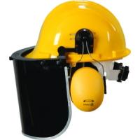 Essafe Vidalı Baret + Kulaklık + Yeşil Siperlik