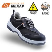Mekap Policap 232-03 Siyah Gri S1 SRC Elektrikçi Ayakkabısı