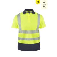 MyForm OLYMPUS CONTRAST SAFETY COMFORT POLO SHİRT SARI LACİVERT