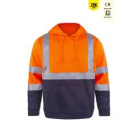 MyForm OLYMPUS CONTRAST SAFETY HOODED SWEATSHİRT TURUNCU/LACİVERT