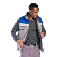 SafeSawa Oscar Kışlık İçi Polarlı Yelek GRİ/SAKS MAVİ 9135