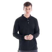 SafeSawa Regular Polo Pike Uzun Kol T-Shirt Siyah SW8107
