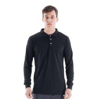 SafeSawa Regular Polo Pike Uzun Kol T-Shirt Siyah SW8107
