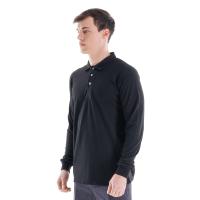 SafeSawa Regular Polo Pike Uzun Kol T-Shirt Siyah SW8107
