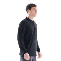 SafeSawa Regular Polo Pike Uzun Kol T-Shirt Siyah SW8107