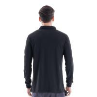 SafeSawa Regular Polo Pike Uzun Kol T-Shirt Siyah SW8107