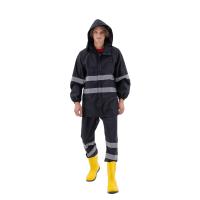 SafeSawa SW2525 Ripstop Yağmurluk Takım Siyah