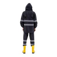 SafeSawa SW2525 Ripstop Yağmurluk Takım Siyah