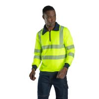 SafeSawa SW8140 Alaska Hi-Vis Yarım Fermuarlı Sweatshirt - Sarı