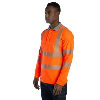 SafeSawa SW8144 Alaska Hi-Vis Uzun Kollu Polo T-Shirt-Turuncu