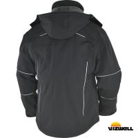 Vizwell VWJK112 Siyah Profesyonel Softshell Mont